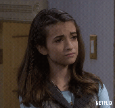 A Girl With A Netflix Logo On The Bottom GIF