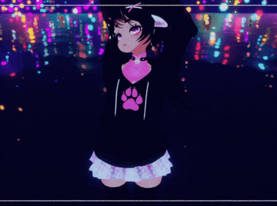 A Girl With A Paw Print On Her Shirt GIF