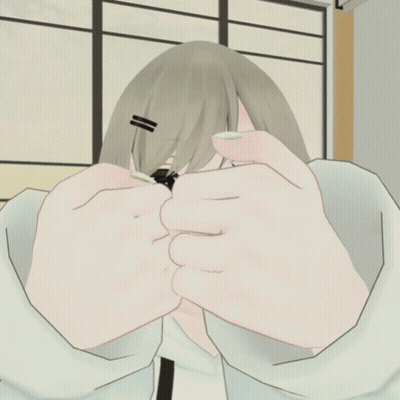 A Girl With A Red Heart On Her Face GIF