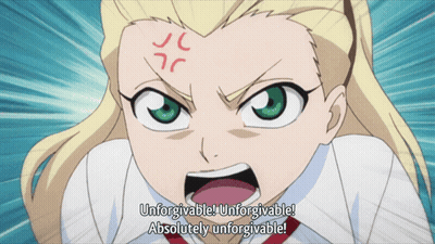 A Girl With A Very Angry Look On Her Face Says Unforgivable GIF