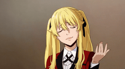 A Girl With Blonde Hair And Pigtails Is Wearing A Red Jacket And White Shirt GIF