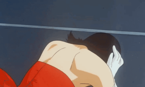 A Girl With Blood On Her Face And A White Glove GIF