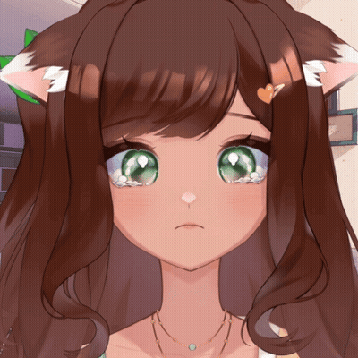 A Girl With Brown Hair And Green Eyes Has A Heart On Her Hair Clip GIF