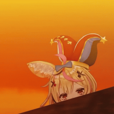 A Girl With Bunny Ears And A Bow On Her Head GIF