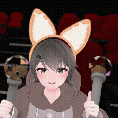 A Girl With Bunny Ears On Her Head Holds A Wand GIF