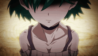 A Girl With Green Hair Is Wearing A Choker GIF