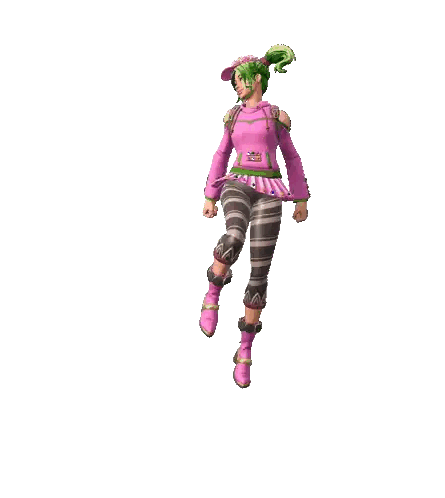 A Girl With Green Hair Is Wearing A Pink Hoodie Sticker