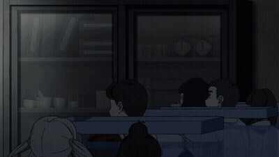 A Girl With Her Hands On Her Ears Is Screaming In A Dark Room GIF