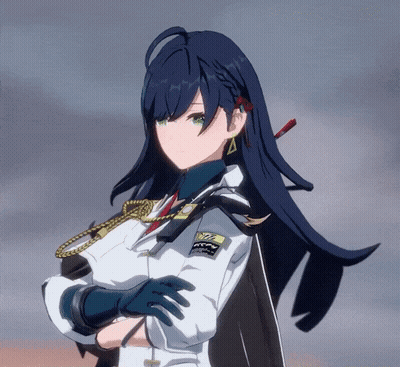 A Girl With Long Dark Hair Is Wearing A White Jacket With A Patch On It That Says ' Rcsv ' GIF