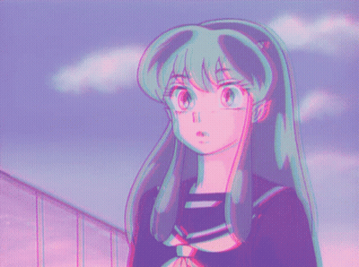 A Girl With Long Green Hair Is Wearing A Sailor Uniform GIF