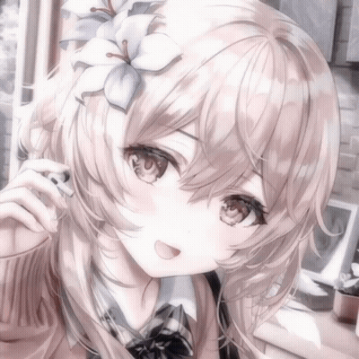 A Girl With Long Hair And A Flower In Her Hair Is Smiling . GIF