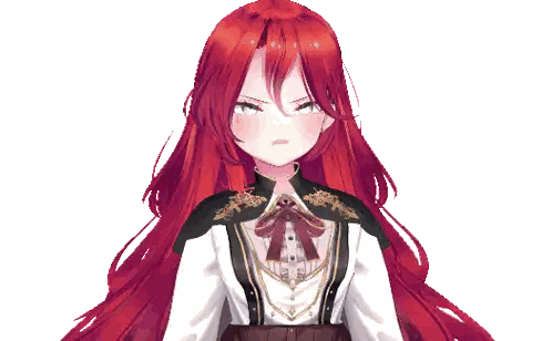 A Girl With Long Red Hair Is Wearing A White Shirt And A Black Jacket Sticker