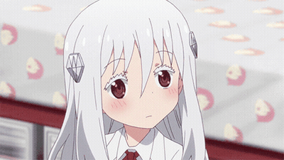 A Girl With Long White Hair And A Diamond In Her Hair GIF