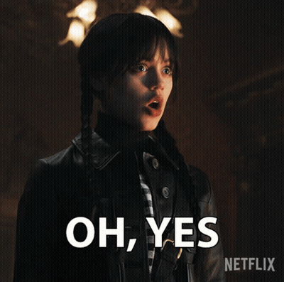 A Girl With Pigtails And A Black Jacket Says " Oh Yes " GIF