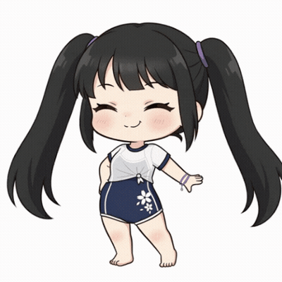 A Girl With Pigtails Is Holding A Gun In Her Hand GIF
