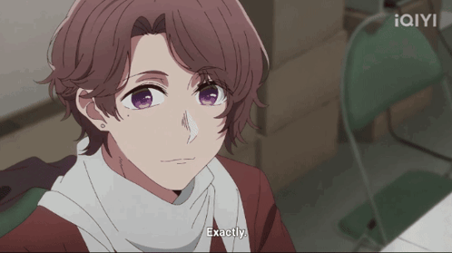 A Girl With Purple Eyes Is Talking About Fighting GIF