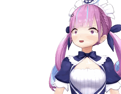 A Girl With Purple Hair And A Hat With An Anchor On It Giving A Peace Sign Sticker