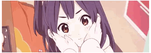 A Girl With Purple Hair Is Making A Funny Face Sticker