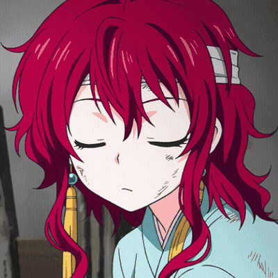 A Girl With Red Hair And A Bandage On Her Head Has Her Eyes Closed GIF
