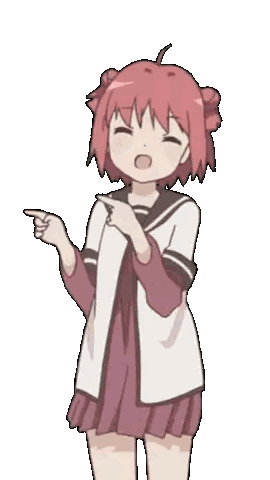 A Girl With Red Hair And A White Shirt Is Pointing Sticker