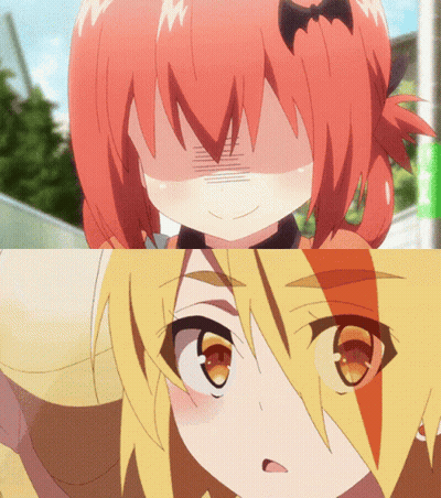 A Girl With Red Hair And A Yellow Haired Girl GIF