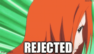 A Girl With Red Hair Is Being Rejected By Someone GIF