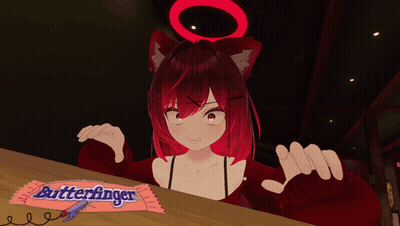 A Girl With Red Hair Is Reaching For A Butterfinger Candy Bar GIF