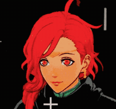A Girl With Red Hair Is Reading A Book While Holding A Cup GIF