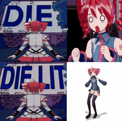 Girl With Red Hair And Die Lit Sign GIF