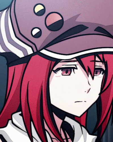 A Girl With Red Hair Is Wearing A Baseball Cap GIF
