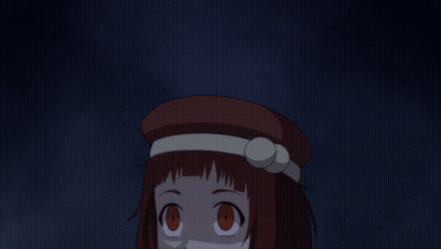 A Girl With Red Hair Is Wearing A Hat GIF