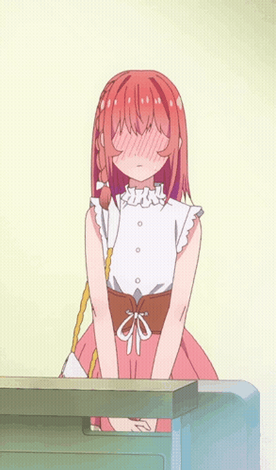 A Girl With Red Hair Is Wearing A White Top And A Pink Dress GIF
