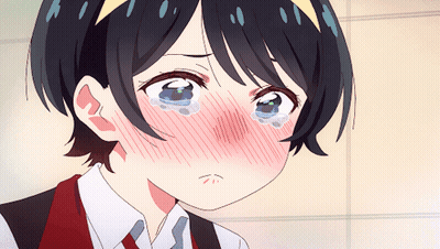 A Girl With Tears Running Down Her Face GIF