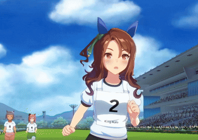 A Girl With The Number 2 On Her Shirt Is Running GIF