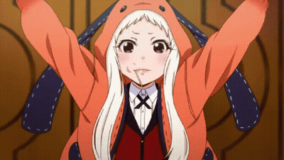 A Girl With White Hair Is Wearing A Bunny Costume GIF