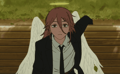 A Girl With Wings And A Halo On Her Head GIF