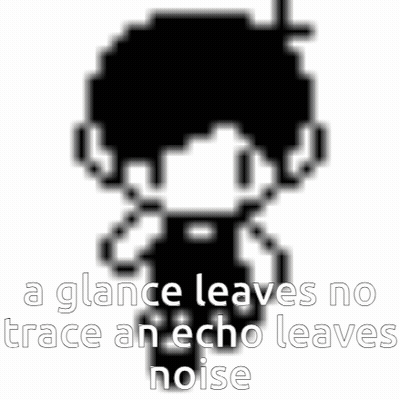 A Glance Leaves No Trace An Echo Leaves Noise GIF