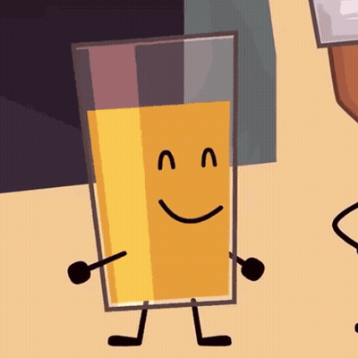 A Glass Of Orange Juice With A Smiling Face GIF