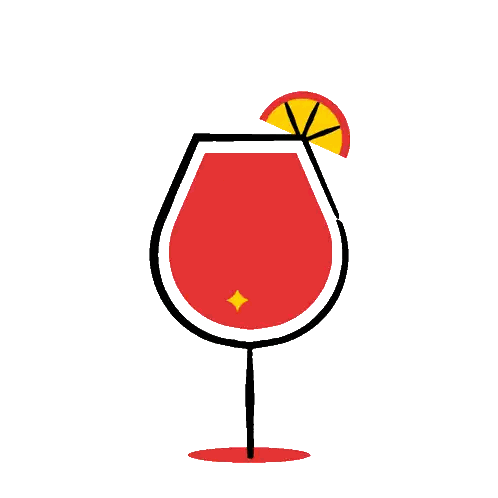 A Glass With A Straw And A Slice Of Orange Says Happy Thursda Sticker