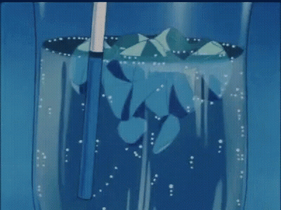 A Glass With Ice And A Straw In It GIF