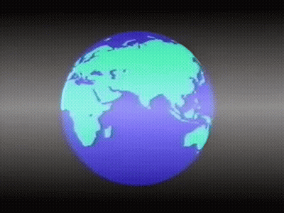 A Globe With A Map Of The World On It GIF
