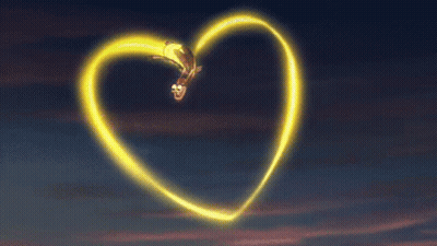 A Glowing Heart With An Arrow Pointing To It GIF