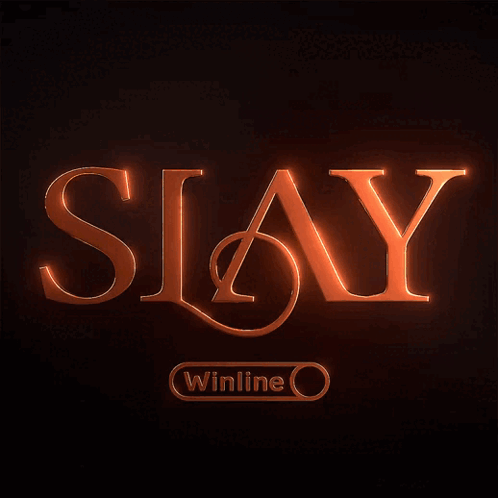 A Glowing Logo For Slay Winline GIF