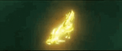 A Glowing Object Is Floating In The Dark . GIF