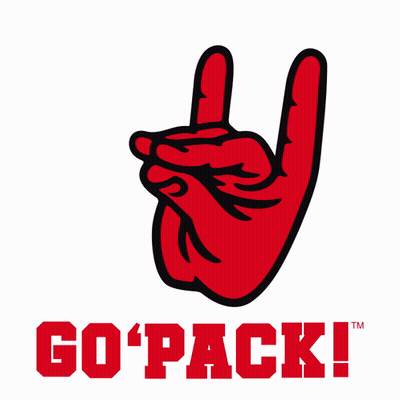 A Go Pack Logo With A Red Hand GIF