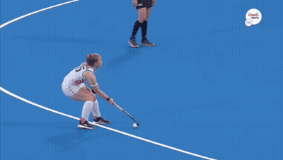 A Goalie In A Blue Uniform With The Number 11 On The Back Of His Jersey GIF