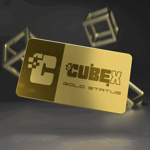 A Gold Card With Cubex Gold Status On It GIF