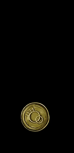A Gold Coin With A Man 'S Face On It Is On A Black Background . GIF