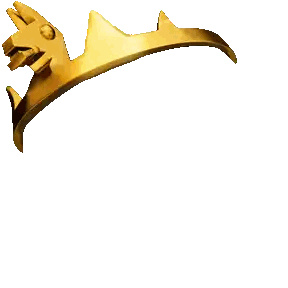 A Gold Crown With A Llama On Top Of It On A White Background Sticker