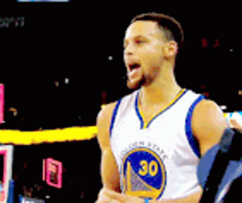 A Golden State Warriors Basketball Player Wearing Number 30 GIF